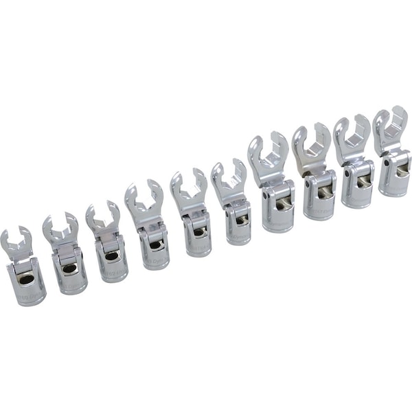 Tools 3/8" Drive 10 Piece Metric, Flare Nut Socket Set, 10mm -19mm